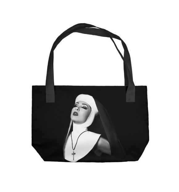 Пляжная сумка с изображением Nun цвета 