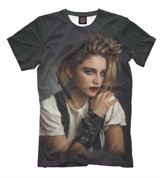 Мужская футболка с изображением Madonna цвета Молочно-белый