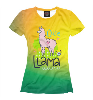 Футболка для девочек Cute Lama