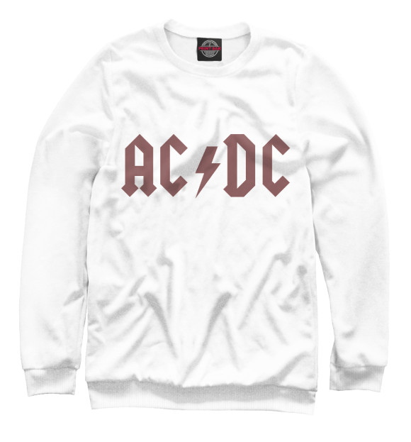 Свитшот для девочек с изображением AC/DC цвета Белый