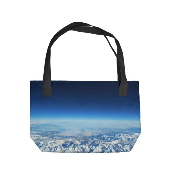 Пляжная сумка с изображением Горы из космоса цвета 