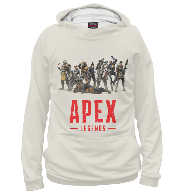 Мужское худи с изображением Apex Legends персонажи цвета Белый