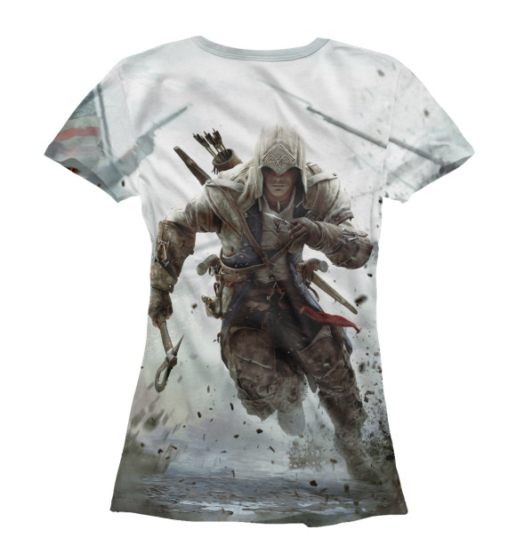 Женская футболка с изображением Assassin’s Creed цвета Белый