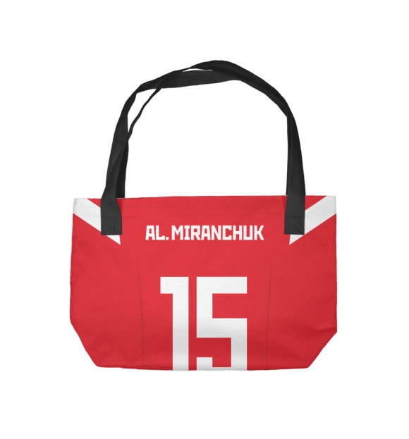 Пляжная сумка с изображением Сборная России Миранчук Алексей цвета 