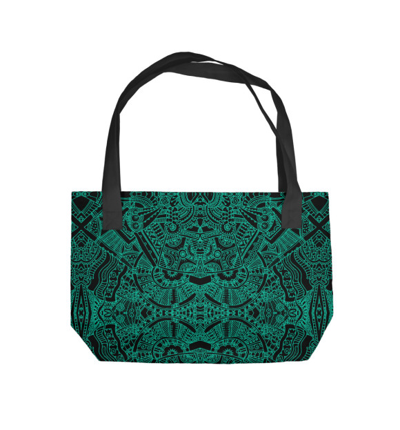 Пляжная сумка с изображением Ацтекские формы цвета 
