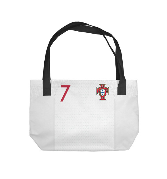 Пляжная сумка с изображением Сristiano Ronaldo цвета 