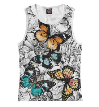 Майка для девочки Цветные бабочки