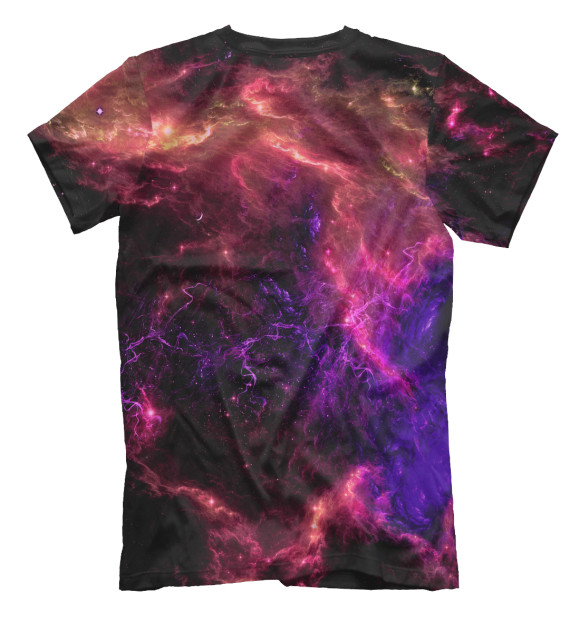 Мужская футболка с изображением Галактика цвета Белый