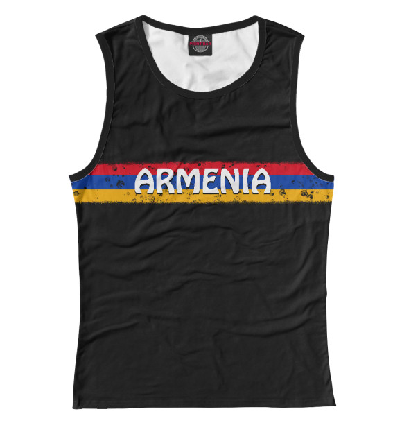 Майка для девочки с изображением Флаг Армении цвета Белый