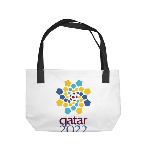 Пляжная сумка с изображением Катар 2022 цвета 