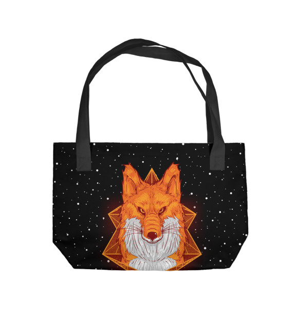Пляжная сумка с изображением Огненный лис цвета 