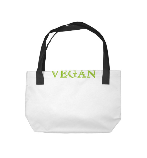 Пляжная сумка с изображением 100% Vegan цвета 