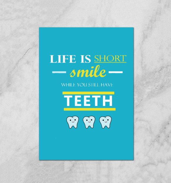 Плакат с изображением Dental Wisdom цвета Белый