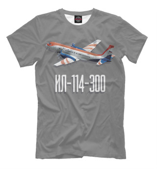 Мужская футболка Самолет Ил 114-300
