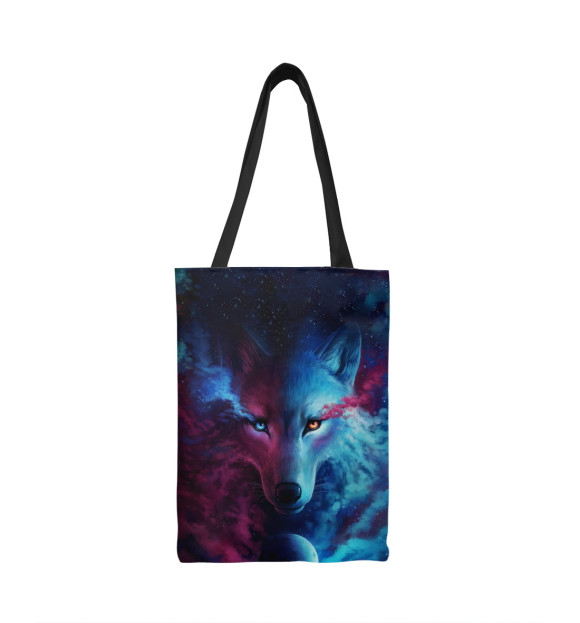 Сумка-шоппер с изображением Space Wolf цвета 