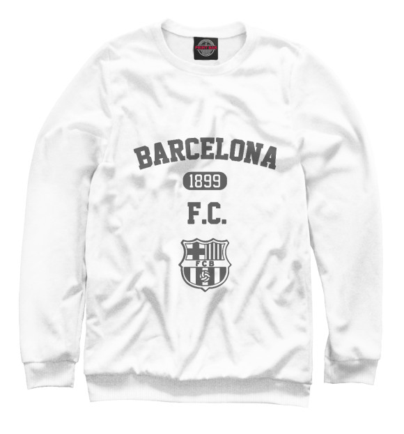 Свитшот для мальчиков с изображением Barca цвета Белый