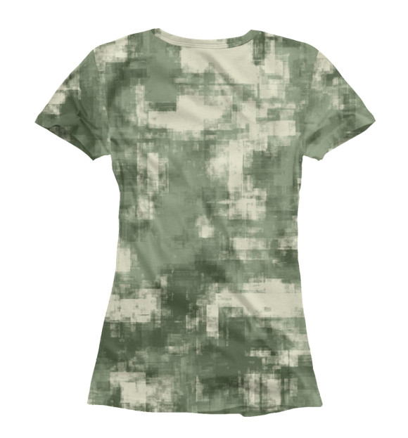 Женская футболка с изображением Военный камуфляж- одежда для мужчин и женщин цвета Белый
