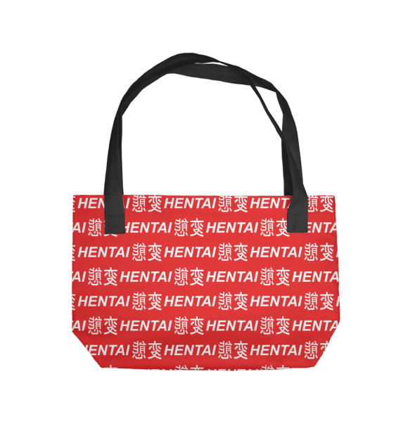 Пляжная сумка с изображением Hentai цвета 