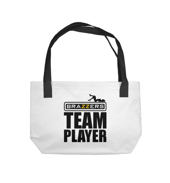 Пляжная сумка с изображением BRAZZERS team player цвета 