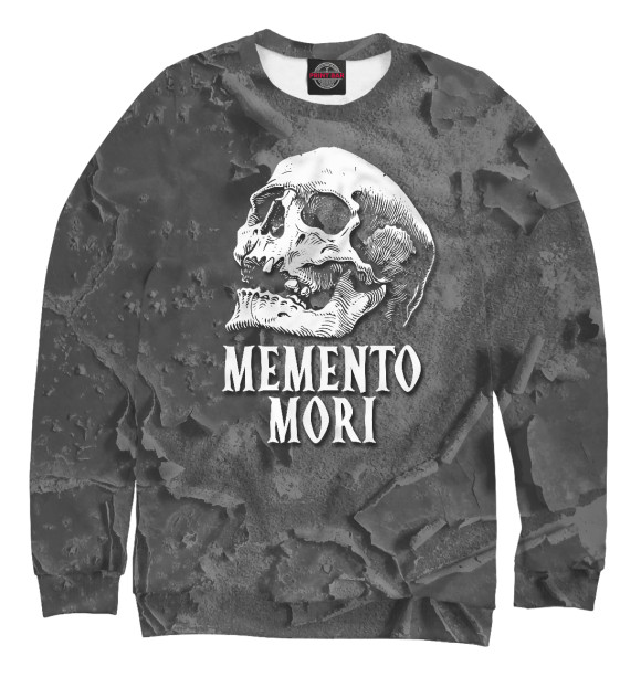 Свитшот для мальчиков с изображением Memento mori цвета Белый