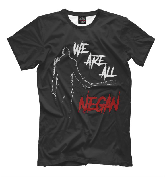 Мужская футболка с изображением The Walking Dead цвета Черный
