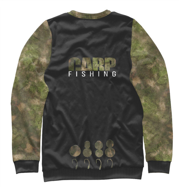 Свитшот для мальчиков с изображением Carp Fishing цвета Белый