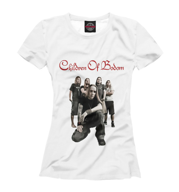 Женская футболка с изображением Children of Bodom цвета Белый