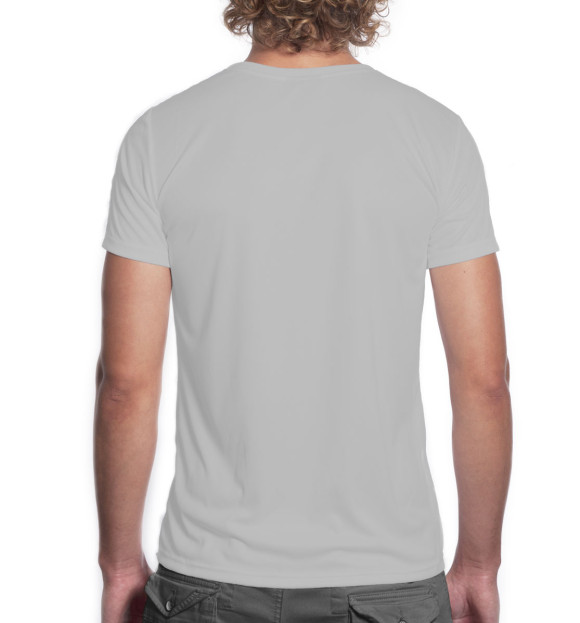 Мужская футболка с изображением One-Punch Man сайтама серый цвета Белый
