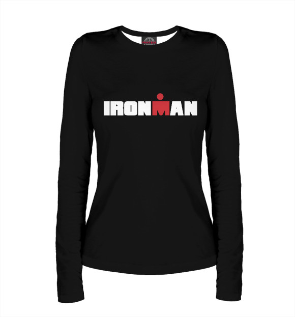 Женский лонгслив с изображением Ironman цвета Белый
