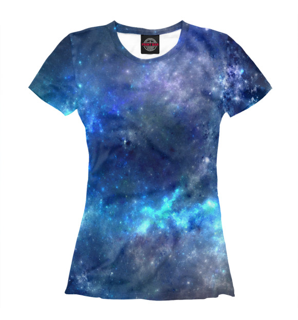 Женская футболка с изображением Звёздное скопление цвета Белый