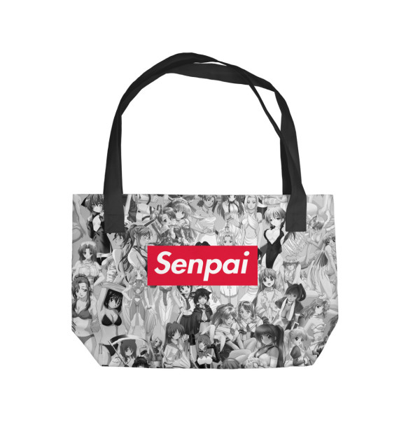 Пляжная сумка с изображением SENPAI цвета 