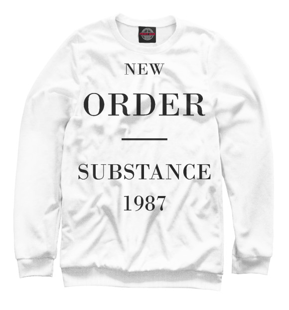 Мужской свитшот с изображением New Order цвета Белый