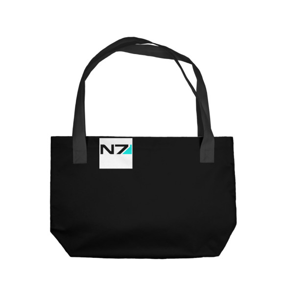 Пляжная сумка с изображением Эмблема N7 цвета 