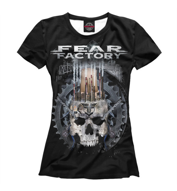 Женская футболка с изображением Fear Factory цвета Белый