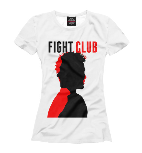 Женская футболка с изображением Бойцовский клуб цвета Белый