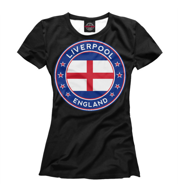 Женская футболка с изображением Ливерпуль цвета Белый