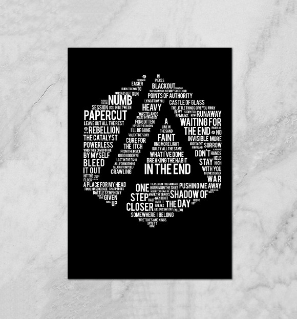 Плакат с изображением Песни Linkin Park цвета Белый