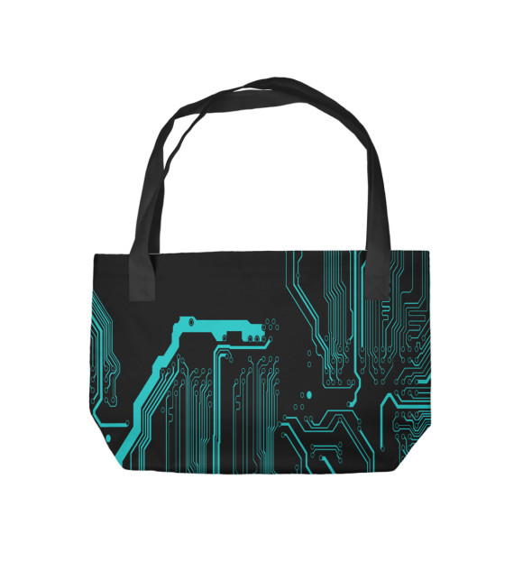 Пляжная сумка с изображением Матрица цвета 