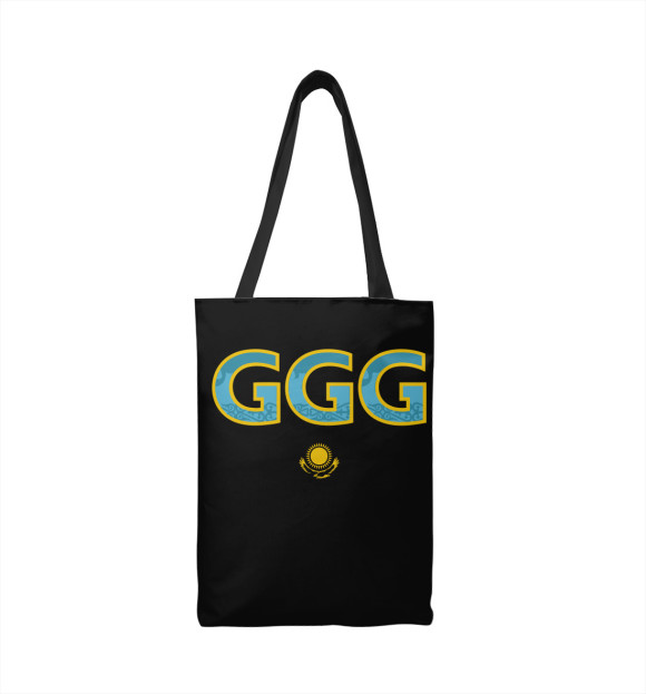 Сумка-шоппер с изображением GGG - Golovkin цвета 