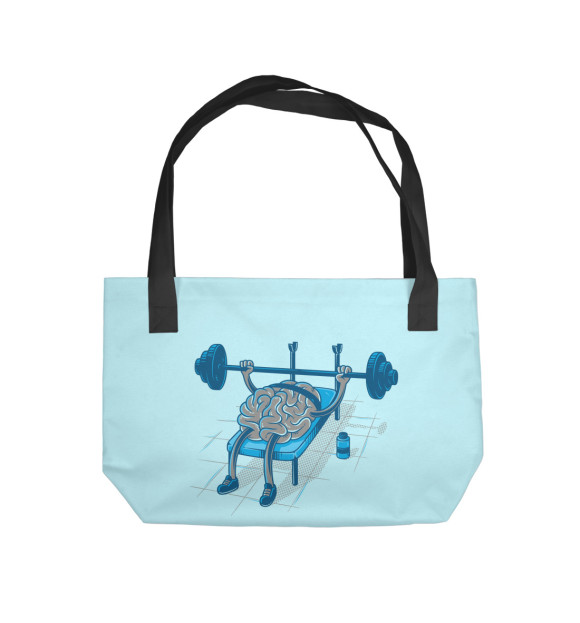 Пляжная сумка с изображением Тренировка мозга цвета 