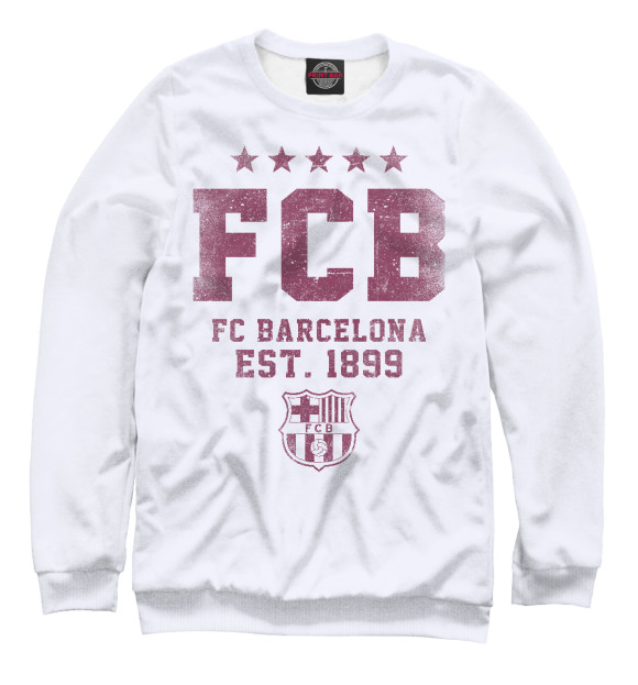 Свитшот для мальчиков с изображением Барселона цвета Белый
