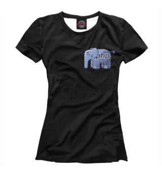 Женская футболка Разработчик PHP