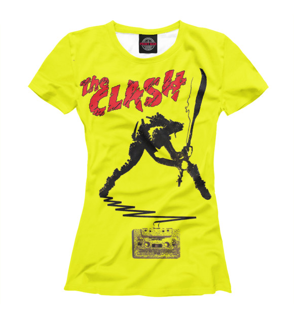 Женская футболка с изображением The Clash цвета Белый