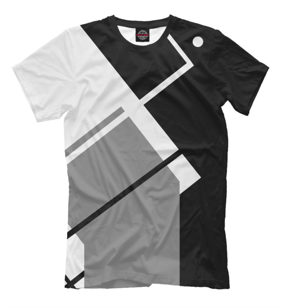 Мужская футболка с изображением Geometry 001 SLD цвета Черный