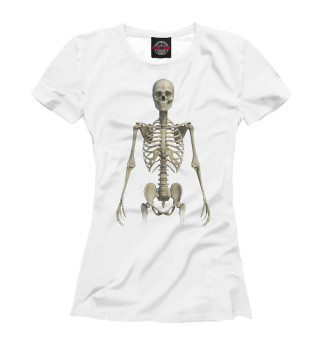Женская футболка Стоящий скелет