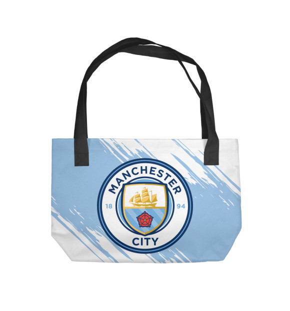 Пляжная сумка с изображением Манчестер Сити цвета 