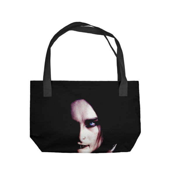 Пляжная сумка с изображением Dani Filth цвета 