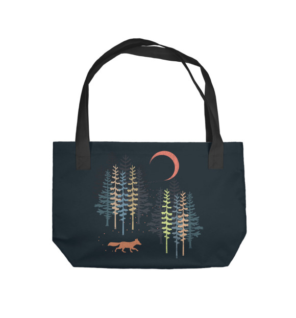Пляжная сумка с изображением Moon Forest цвета 