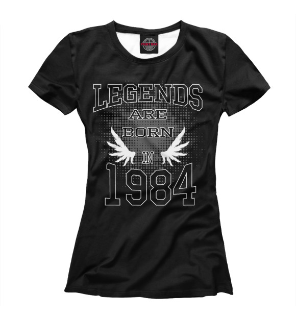 Женская футболка с изображением 1984 цвета Белый
