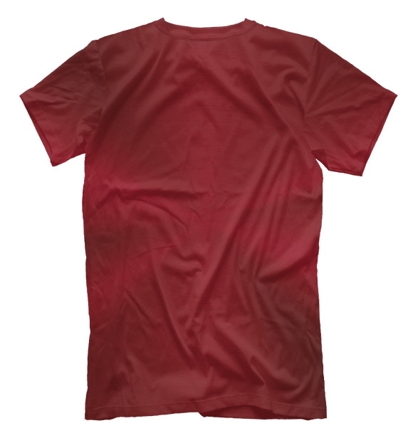 Мужская футболка с изображением FC Roma Red Abstract цвета Белый
